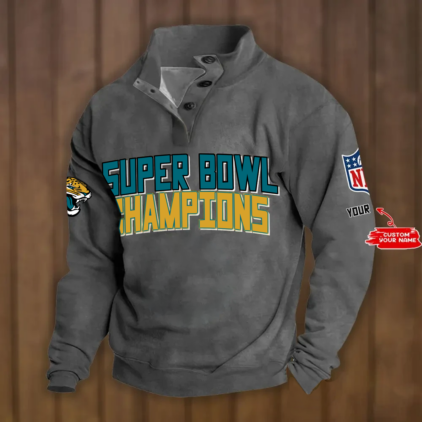 JAC x NFL Double Breasted Stand Collar Hoodies DATND TANTD