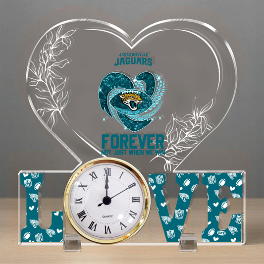 JAC x NFL Forever Not Just When We Win Acrylic Clock DATND TANTD