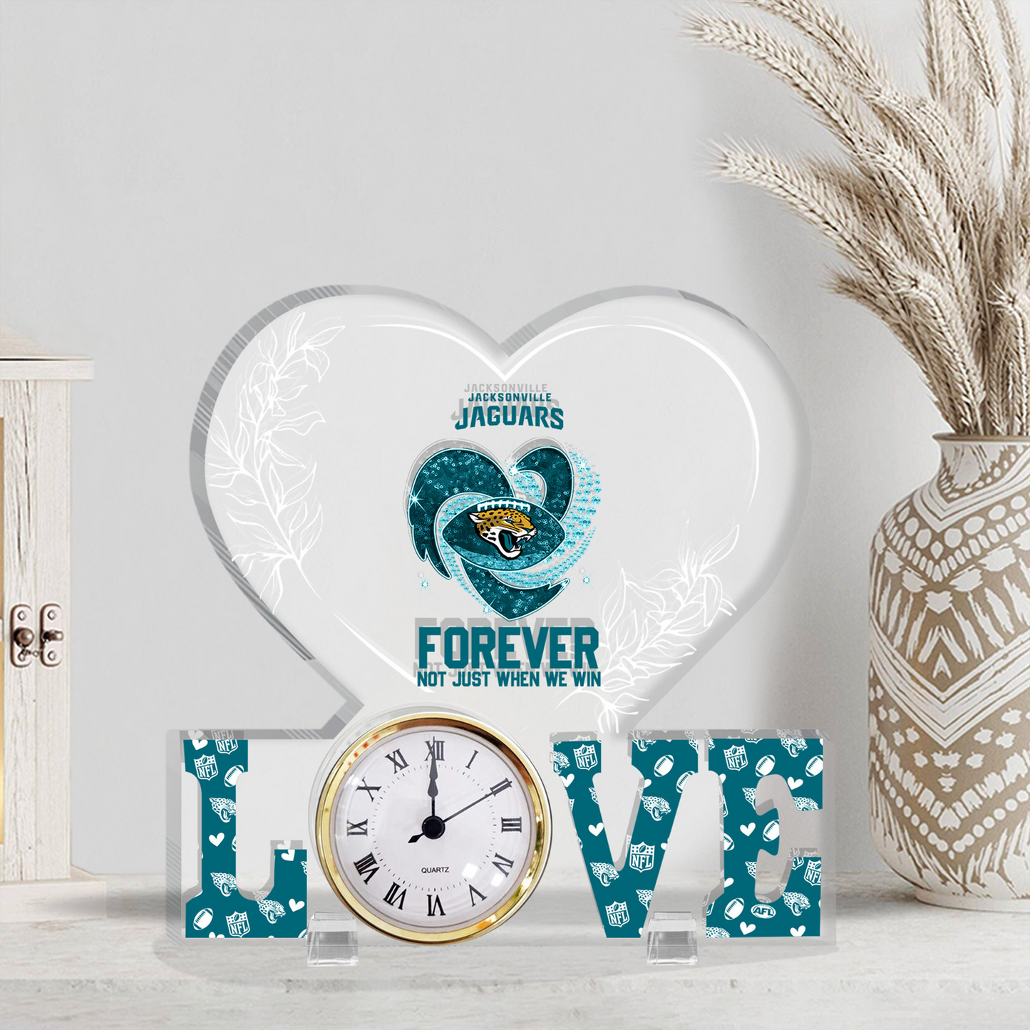 JAC x NFL Forever Not Just When We Win Acrylic Clock DATND TANTD