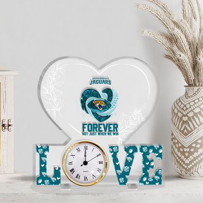 JAC x NFL Forever Not Just When We Win Acrylic Clock DATND TANTD