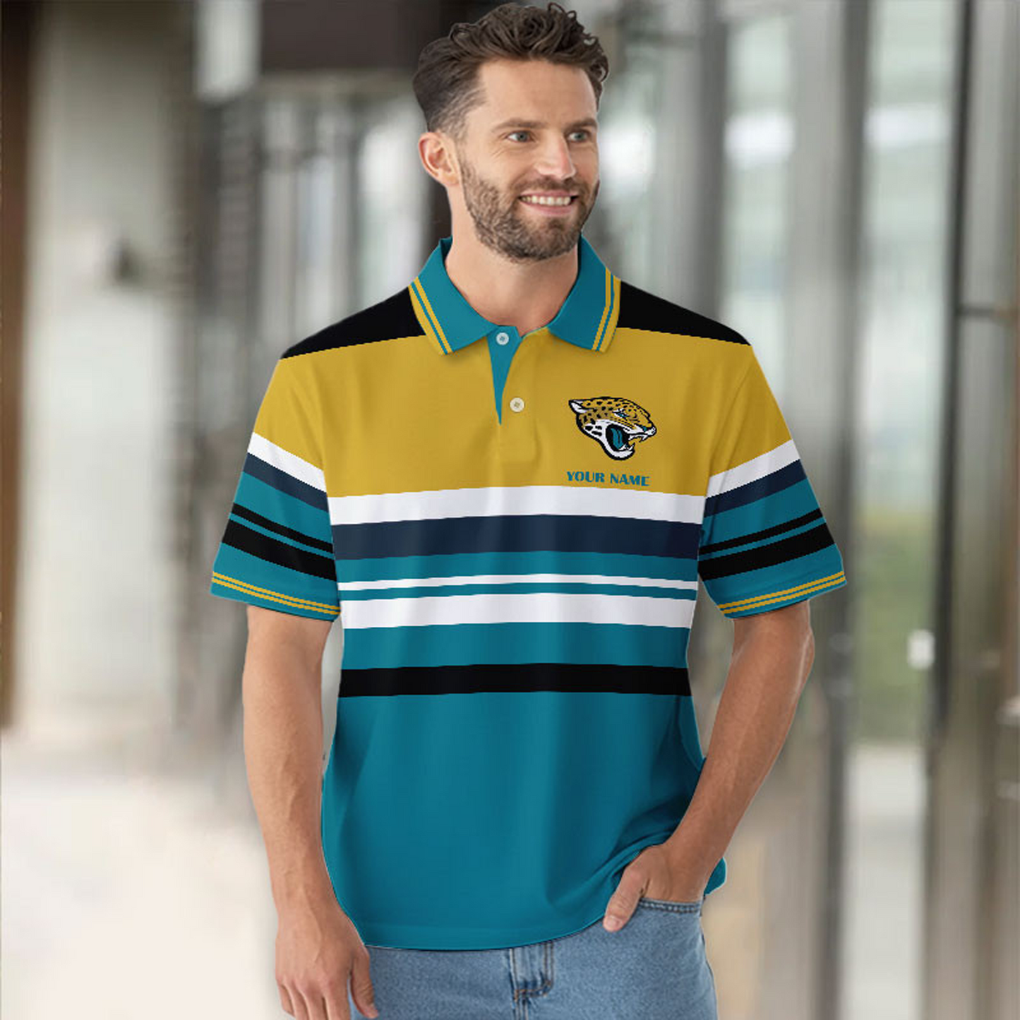 JAC x NFL New Style Men Short Sleeves Polo Shirt DatND DVT