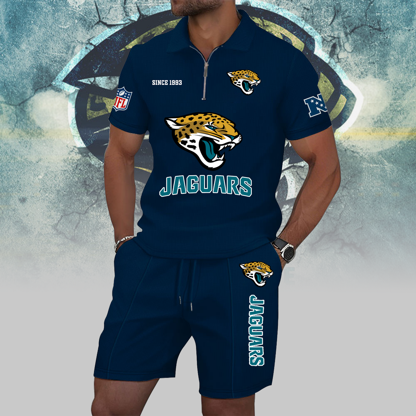 JAC x NFL Zip Polo Set DATND TANTD
