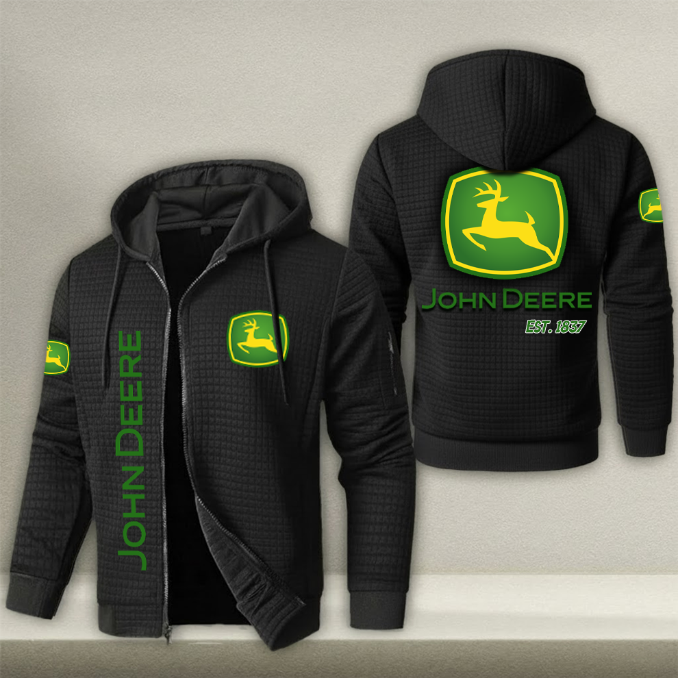 JD Tractor Waffle Zip Hoodie HLP 211125 HLPHUONG
