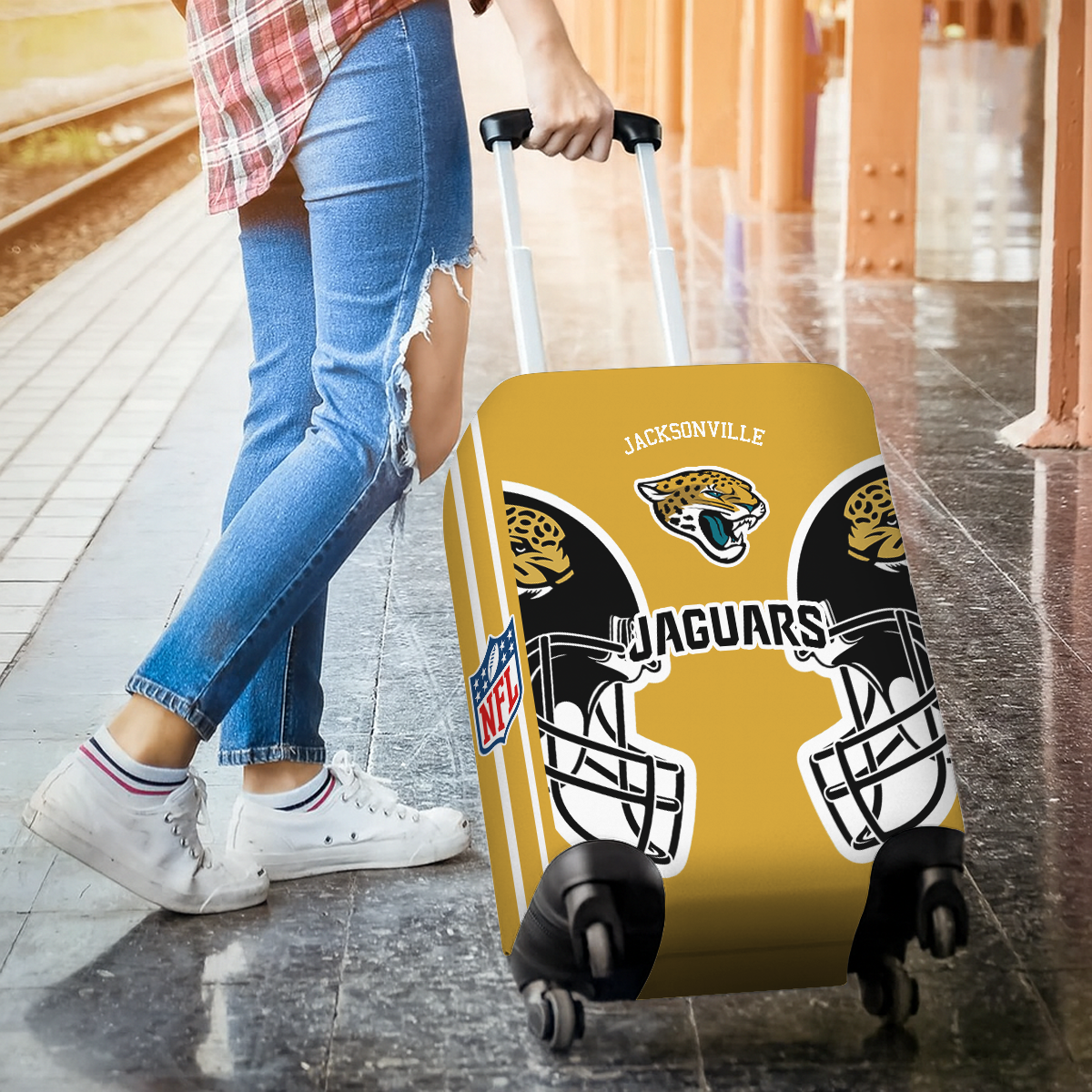 JJ NFL V2 Luggage Cover Suitcase Protector DDT NTL