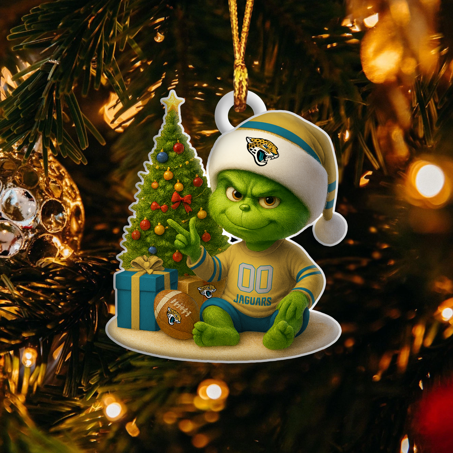 JJ NFL x Grinch Premium Ornament DDT NTL