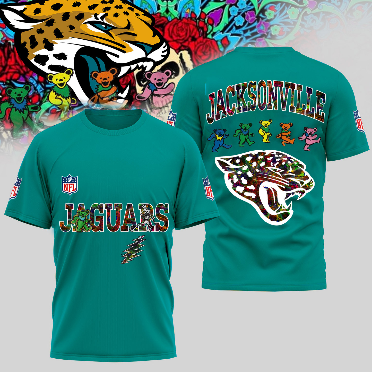 JJ Premium NFL Dancing Bear T-Shirt DDT HLPHUONG