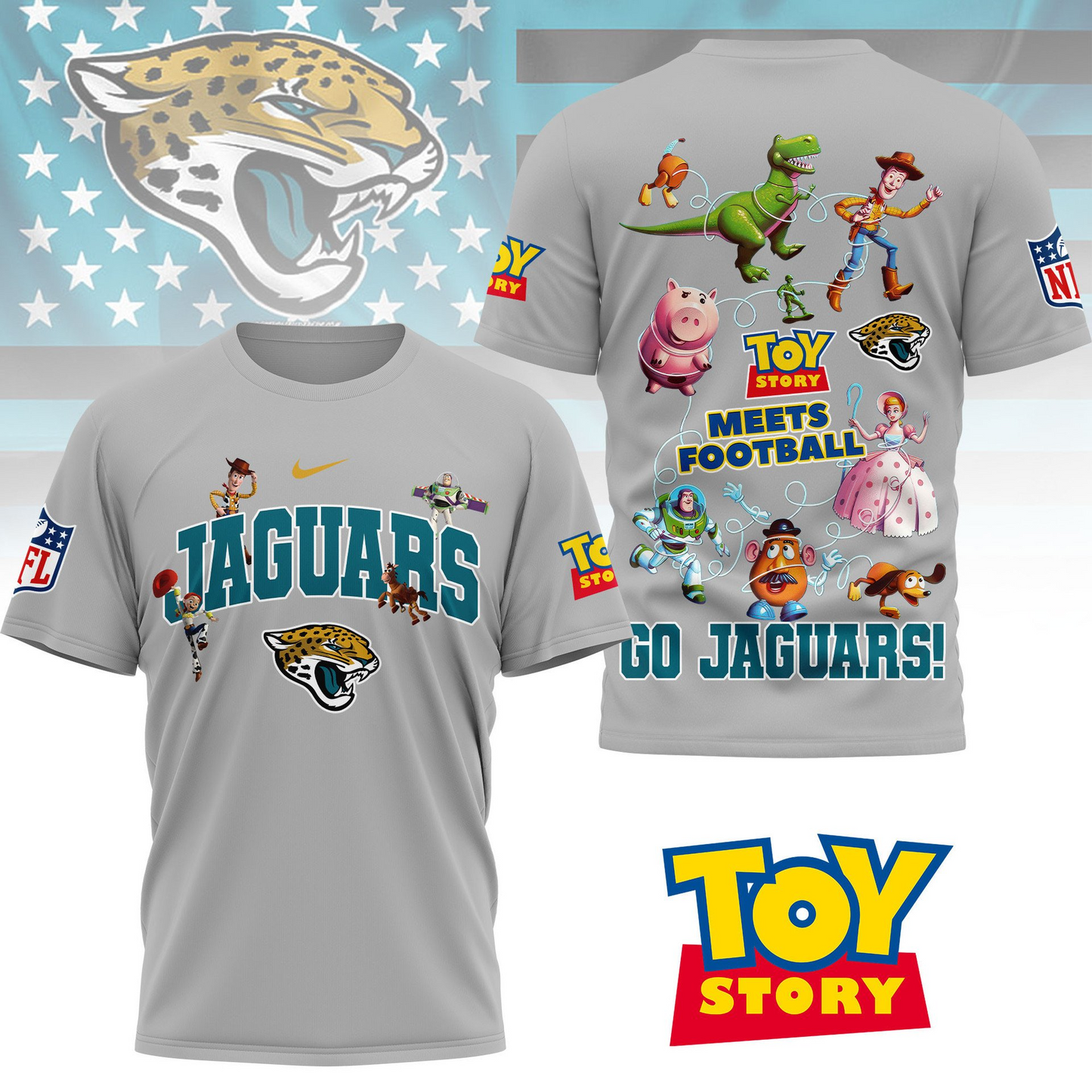 JJ Premium NFL Toy Story Fan 3D Shirt DDT CTND