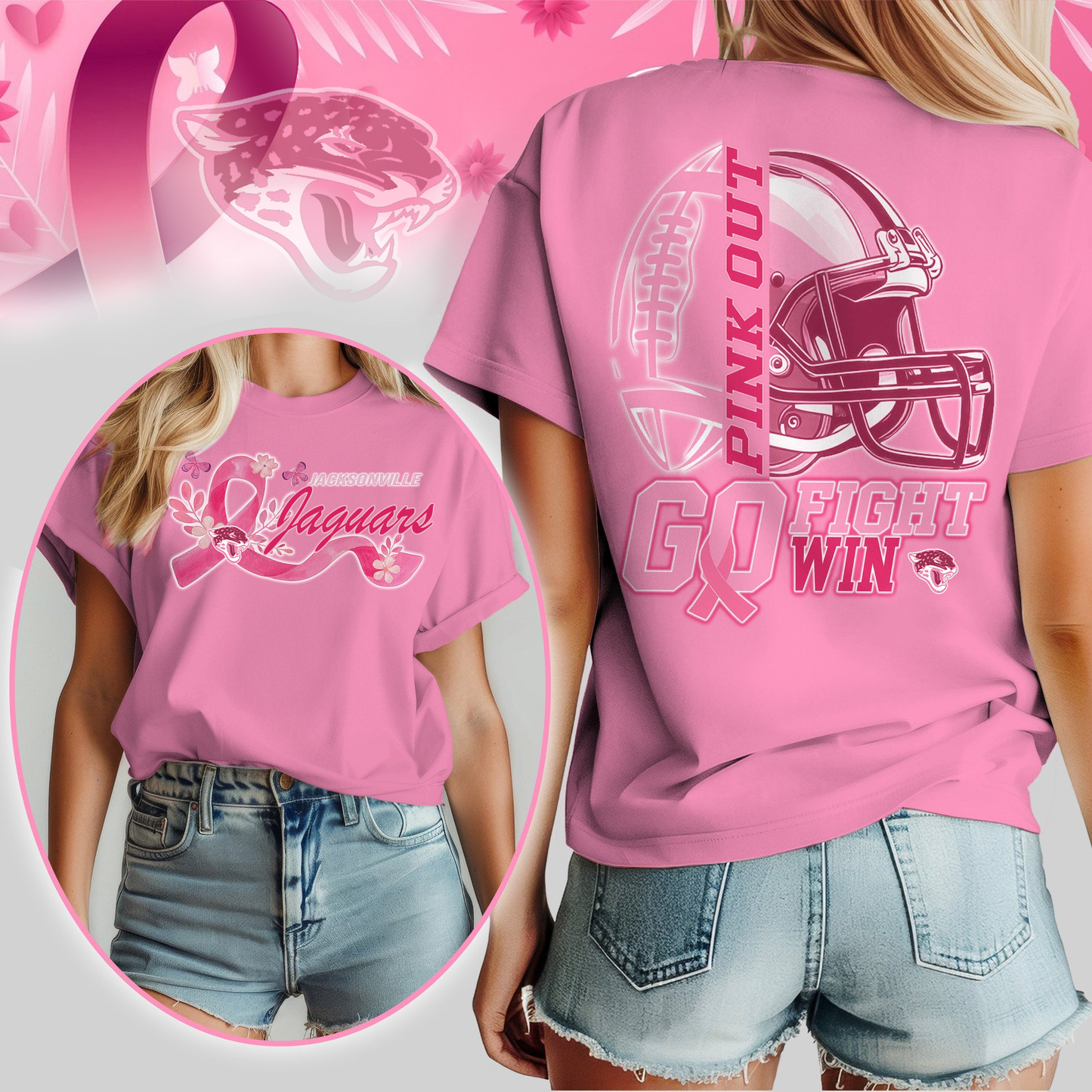 JJ Premium Tackle Breast Cancer Women's Shirt DDT TTV