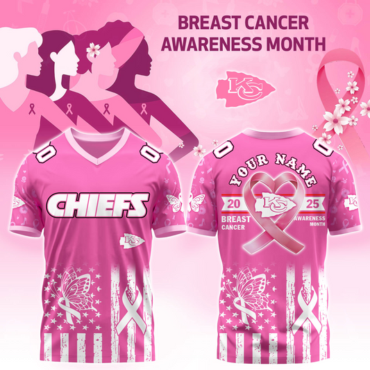 KC x Breast Cancer Awareness Month 2025 V-neck Short Sleeve Jersey DatND DVT