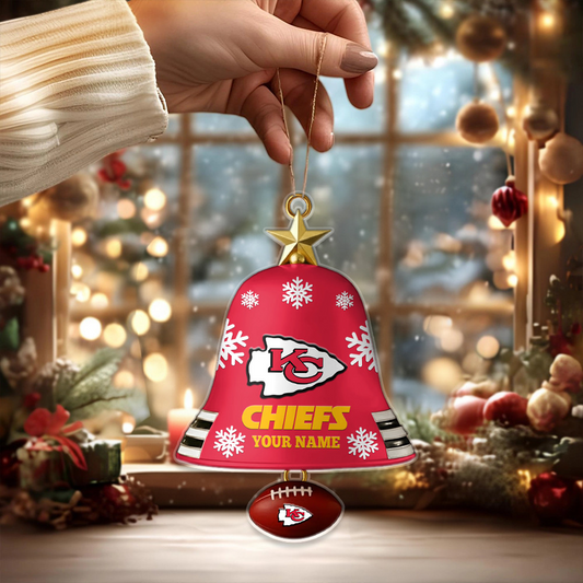 KC X NFL Christmas Bell Ornament Custom Any Name Gifts NAK THUONGNH