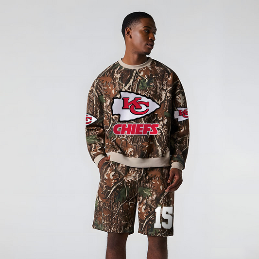 KC x NFL Football Full Set Long Sweatshirt And Short Pants DATND TANTD