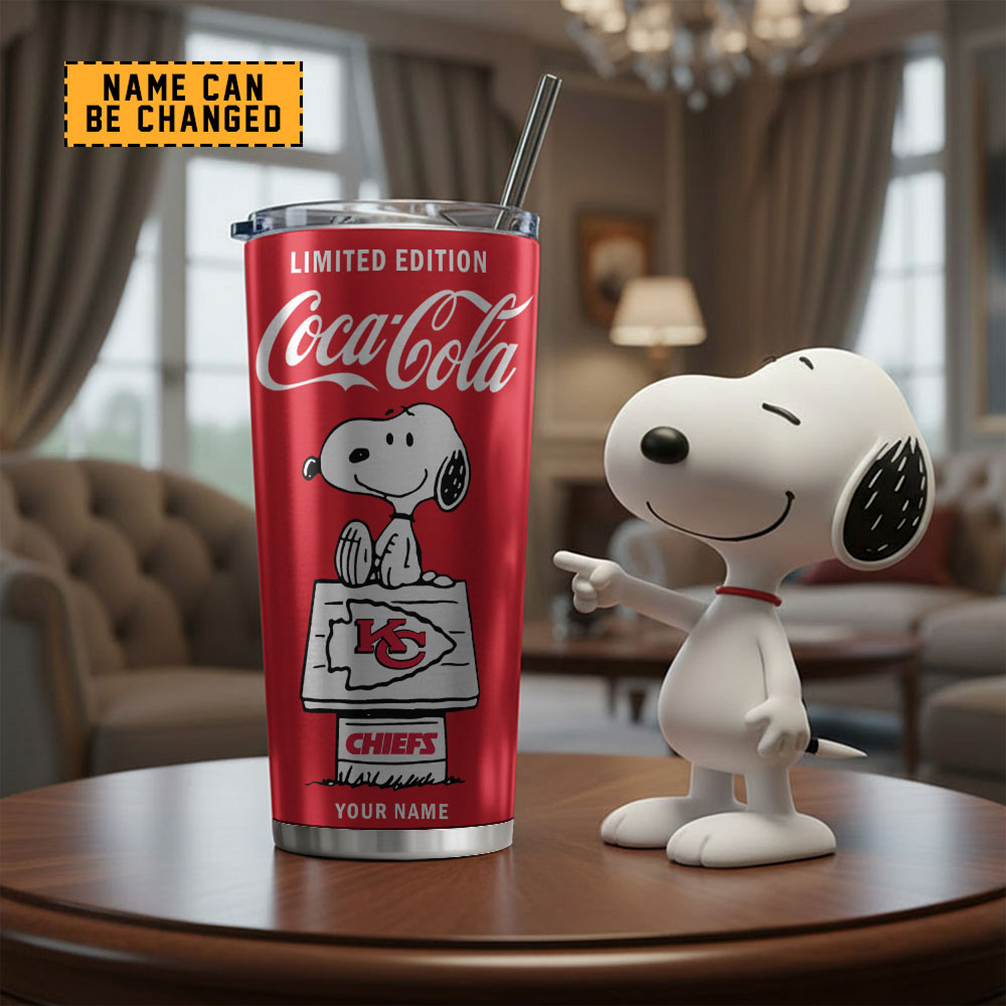 KC x NFL Mix Snoopy & Red Coca Tumbler DatND DVT