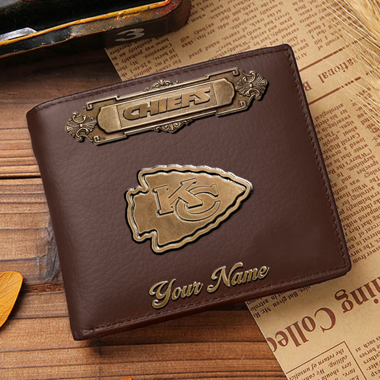 KC x NFL Premium Leather Wallet DatND DVT