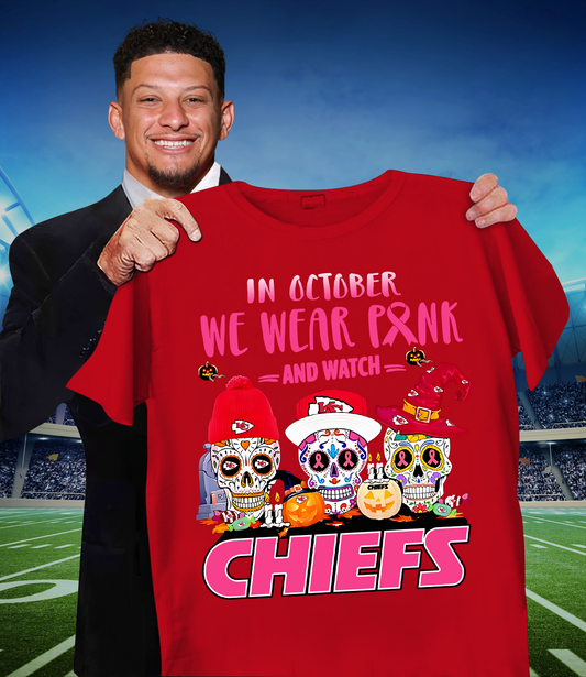 KC x NFL Sugar skull in October we wear pink and watch DATND TANTD