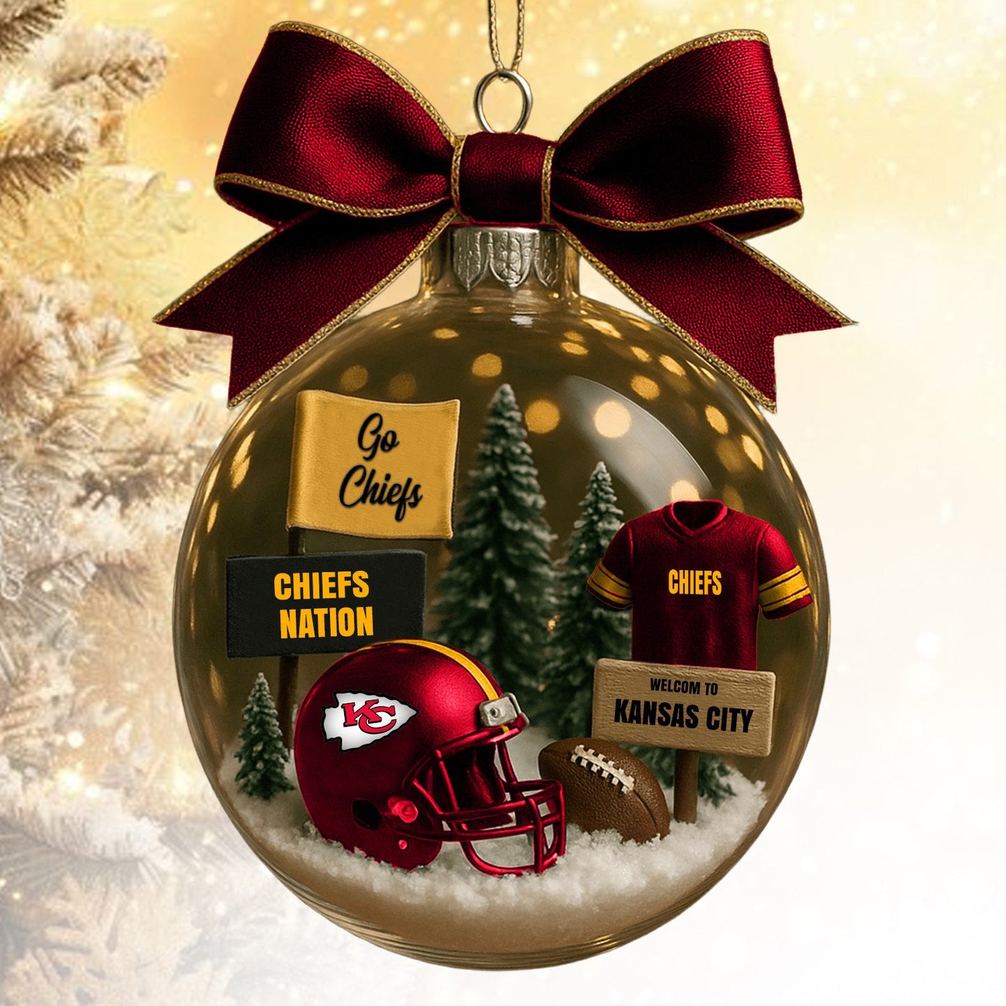 KCC  NFL Acrylic Ball Ornament - Best Gift For Fans DDT CTND