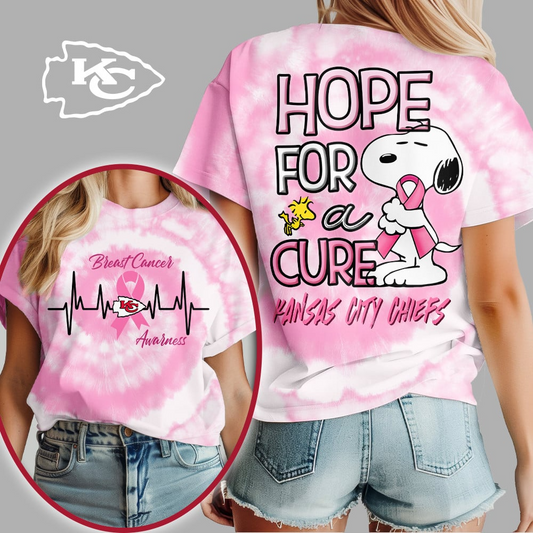 KCC Premium Breast Cancer Awareness Snoopy Hope For A Cure Shirt DDT NTL