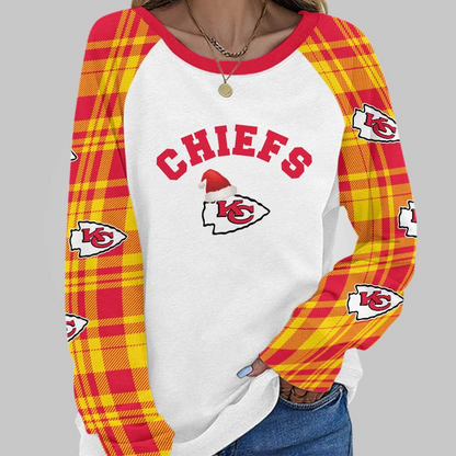 KCC Premium NFL Cozy Round Neck Raglan Sleeve Sweatshirt DDT CTND