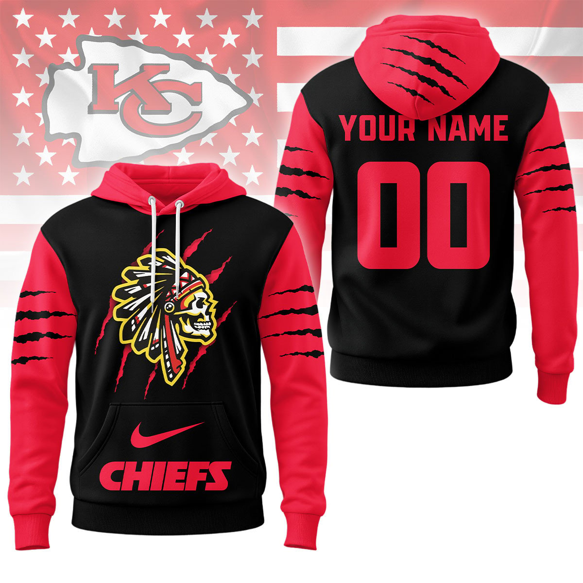 KCC Premium NFL Fan Pride Claw Hoodie DDT CTND