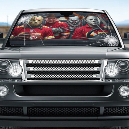 KCC x NFL Horror Car Sunshade For Fan DDT CTND