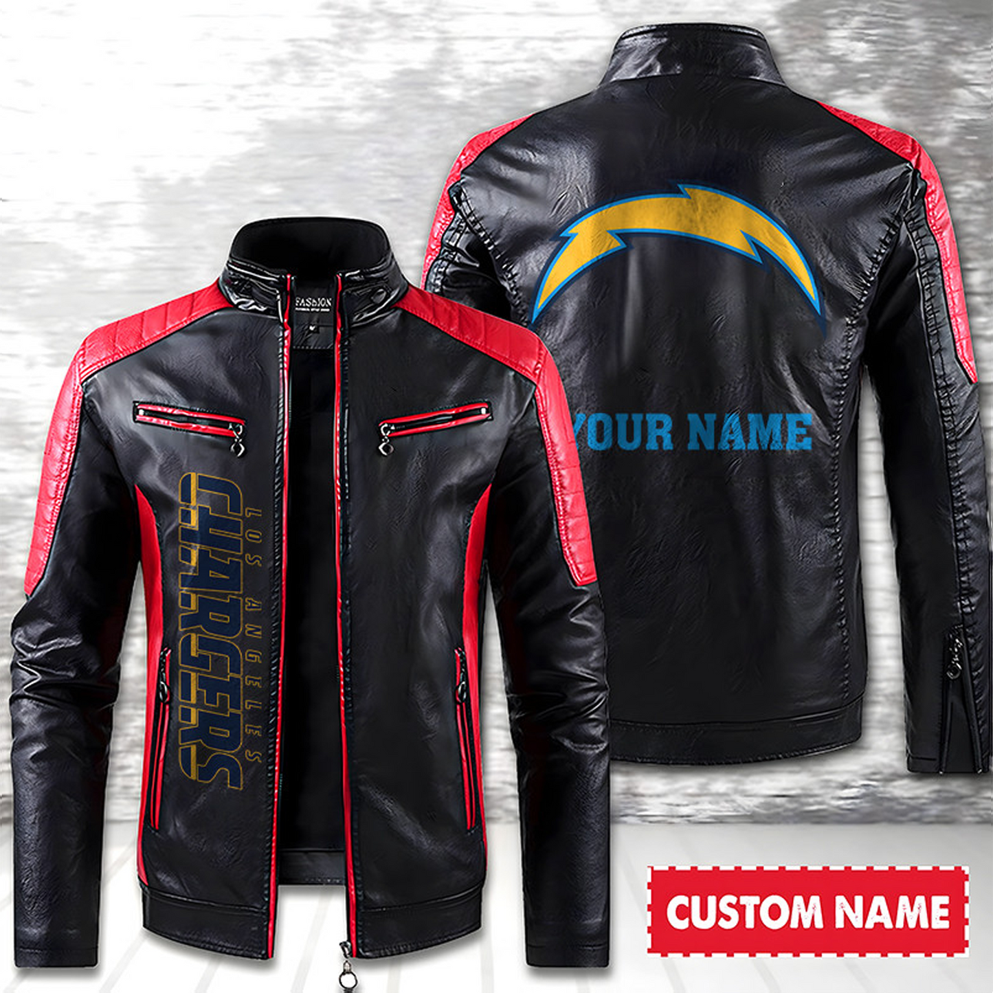 LAC American Football Men Leather Jacket Custom Any Name Gifts DatND DVT