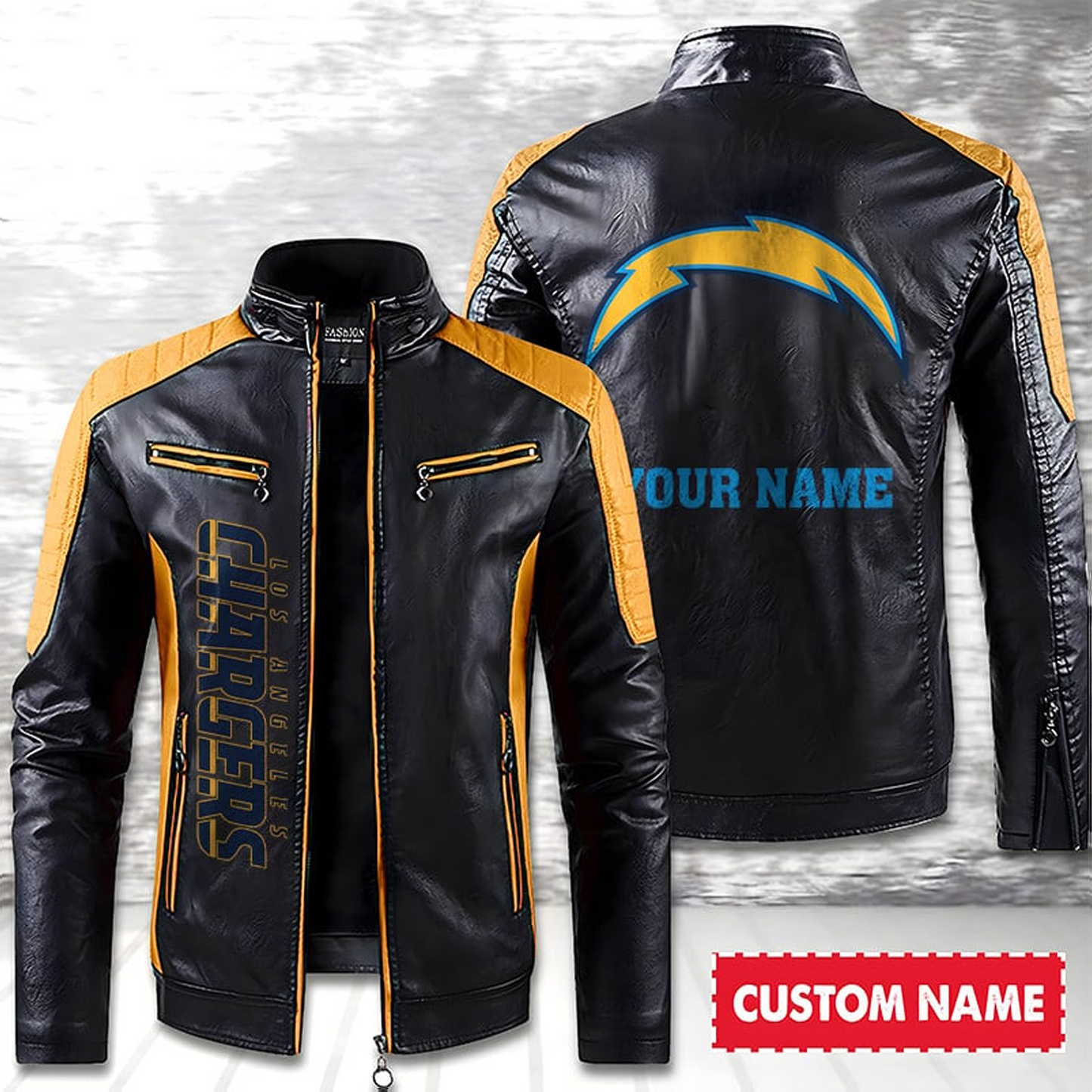 LAC American Football Men Leather Jacket Custom Any Name Gifts DatND DVT