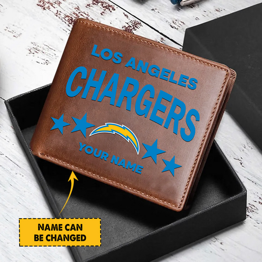 LAC Football Leather Man Black Brown Wallet Personalized Any Name DATND TANTD