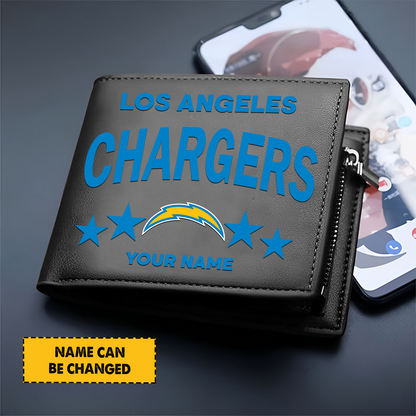 LAC Football Leather Man Black Brown Wallet Personalized Any Name DATND TANTD