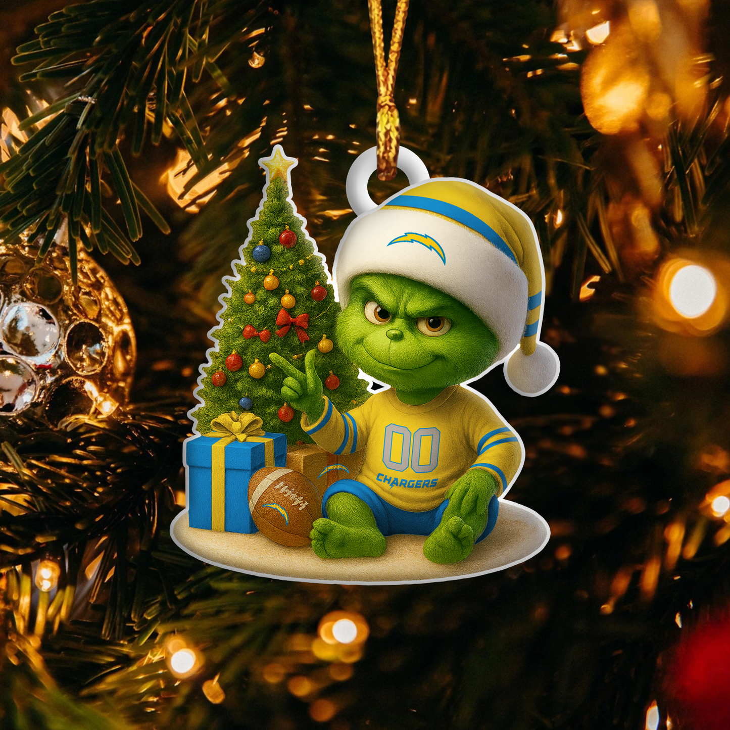 LAC NFL x Grinch Premium Ornament DDT NTL