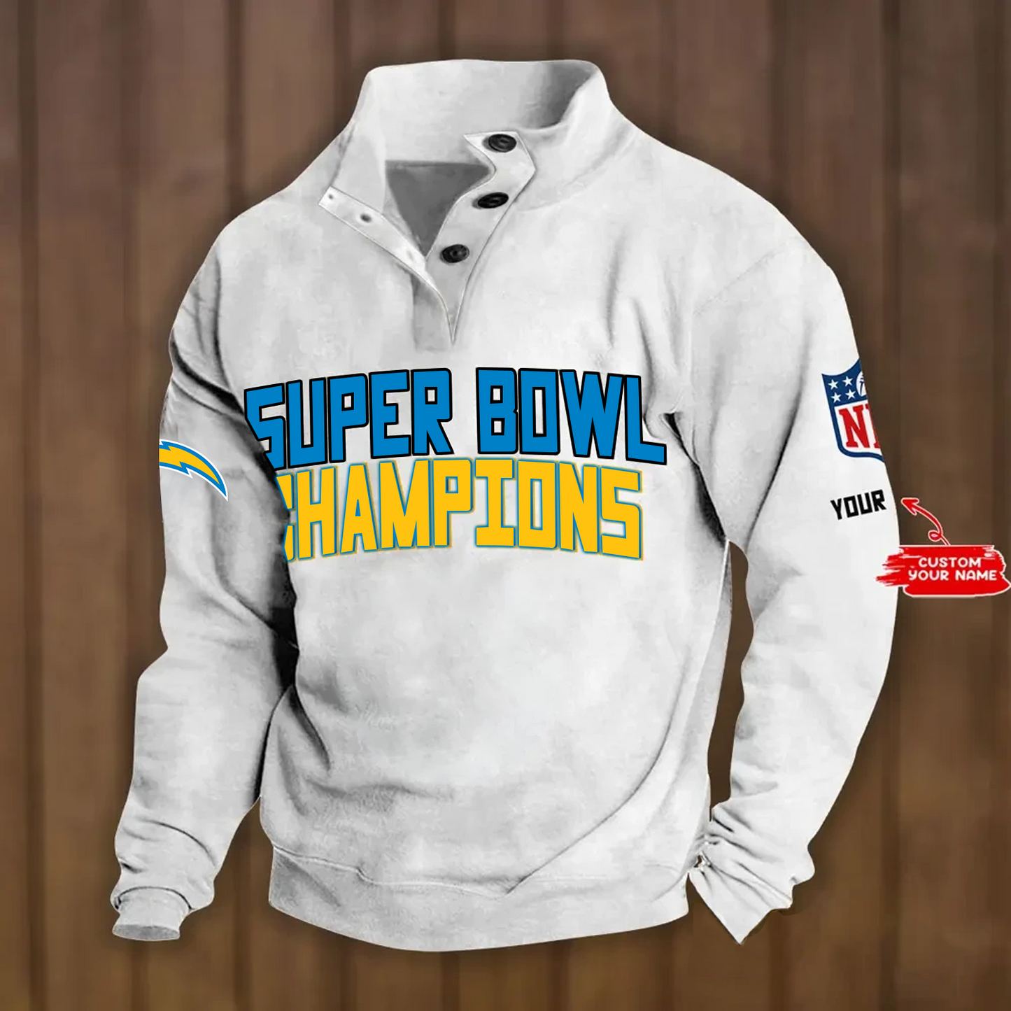 LAC x NFL Double Breasted Stand Collar Hoodies DATND TANTD