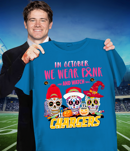 LAC x NFL Sugar skull in October we wear pink and watch DATND TANTD