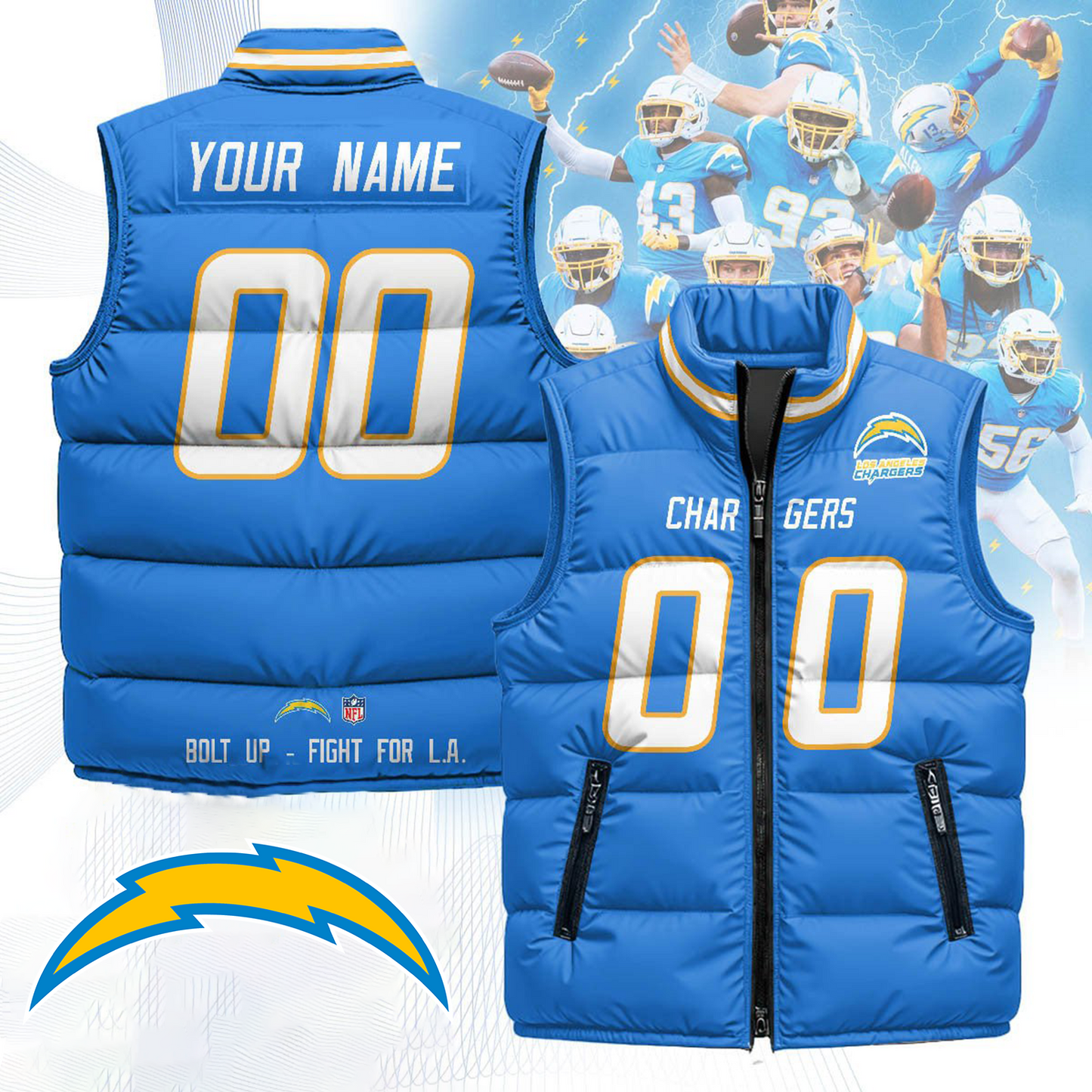 LAC x NFL Unisex Puffer Vest DatND ThuongNH