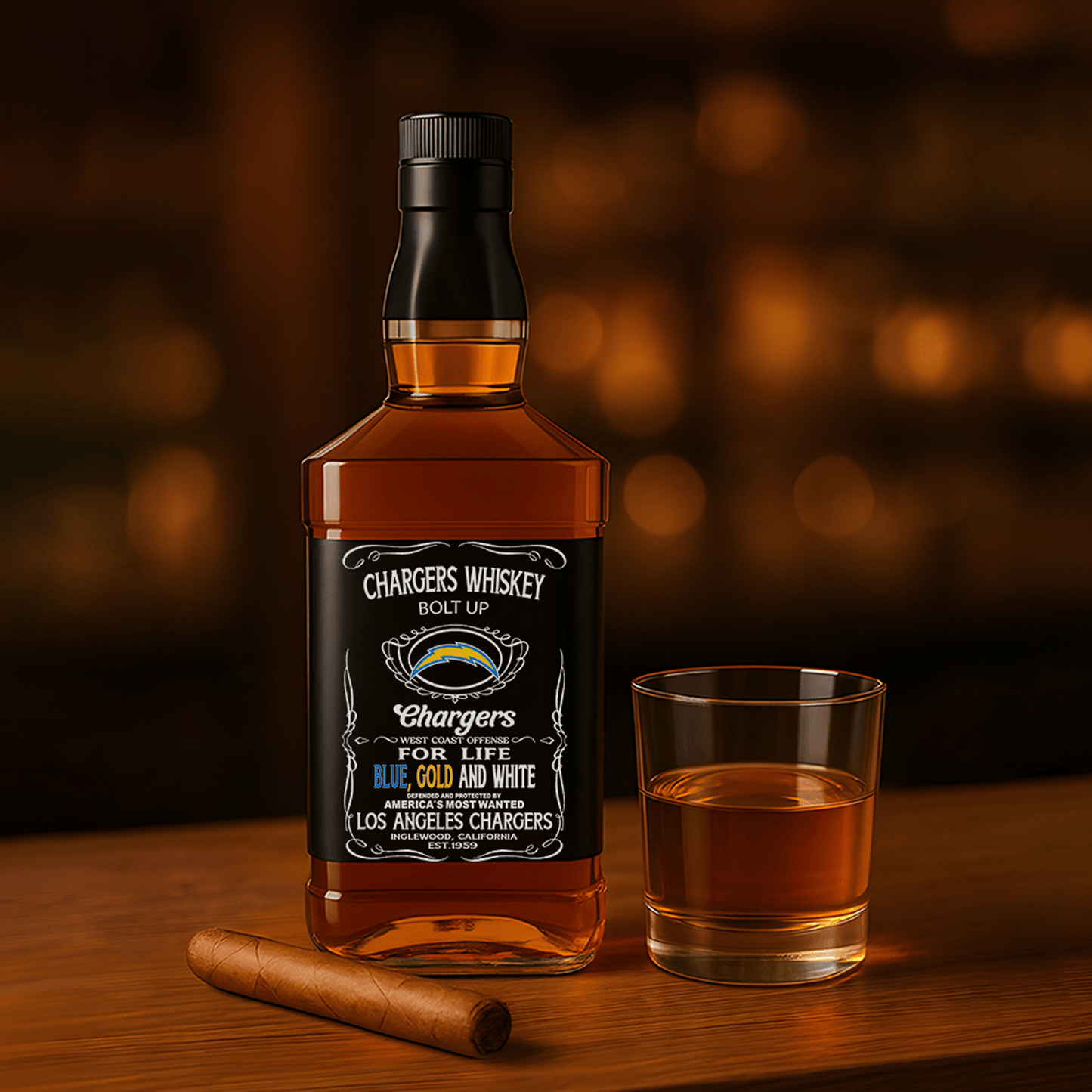 LAC x NFL Whiskey For True Fans Only DATND TANTD