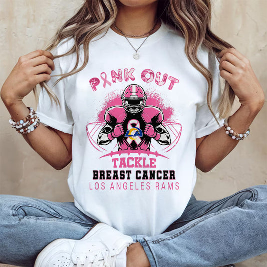 LAR  Pink Out Tackle Breast Cancer 2D Shirt DatND DVT