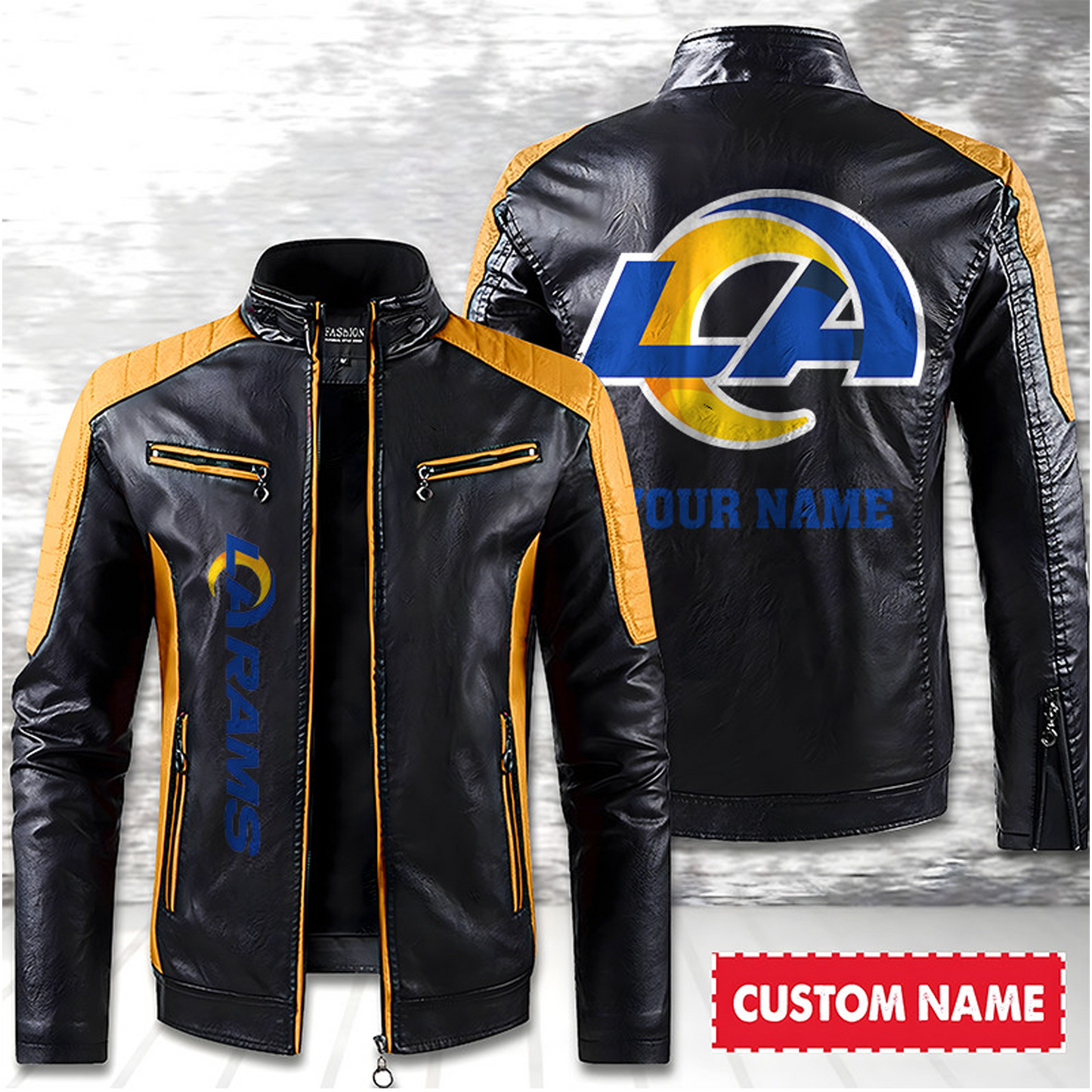 LAR American Football Men Leather Jacket Custom Any Name Gifts DatND DVT