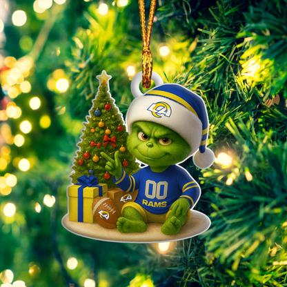 LAR NFL x Grinch Premium Ornament DDT NTL