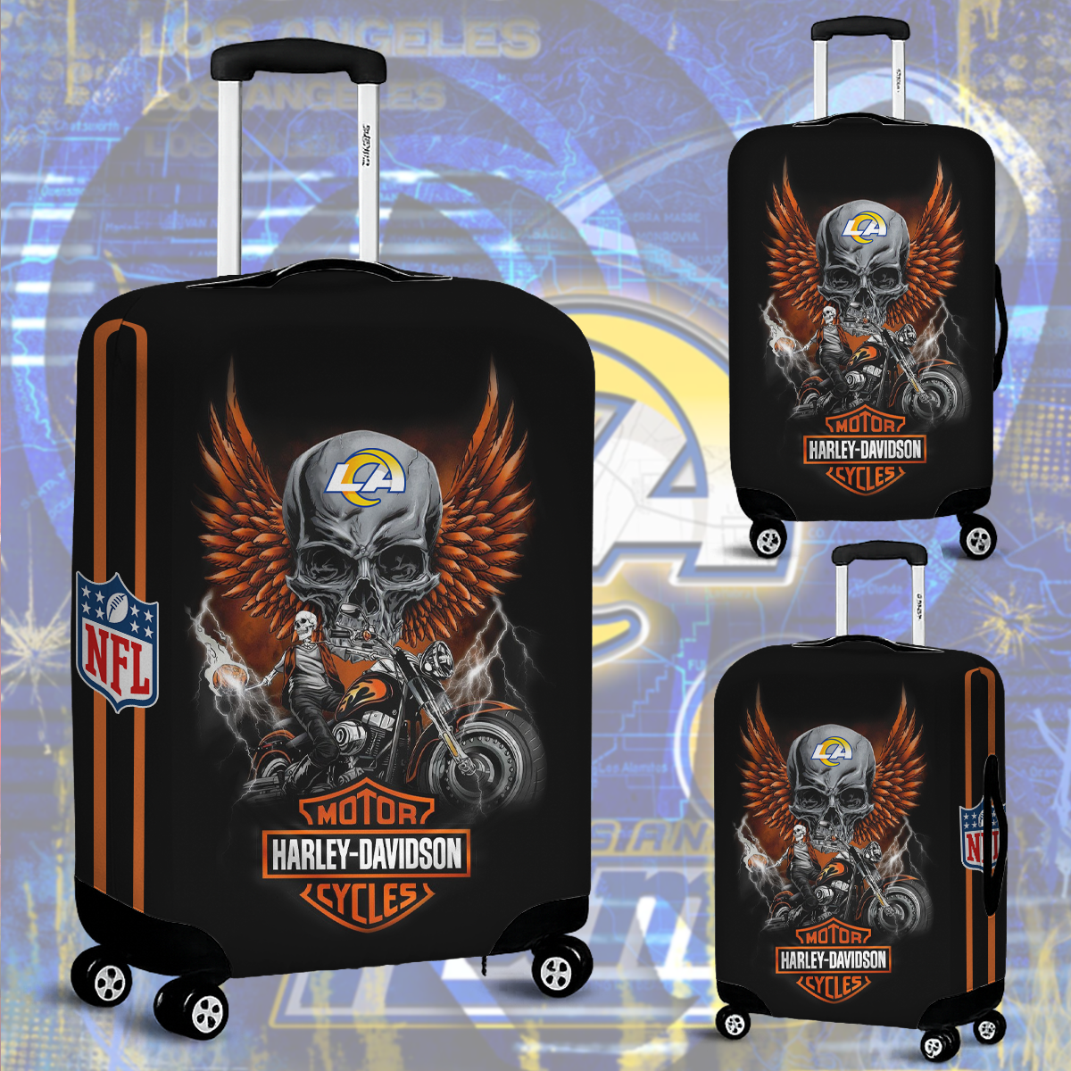 LAR NFL x Motorcycle Luggage Cover Suitcase Protector DDT CTND