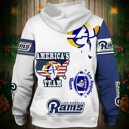 LAR Premium NFL V3 3D Graphic Hoodie DDT NTL