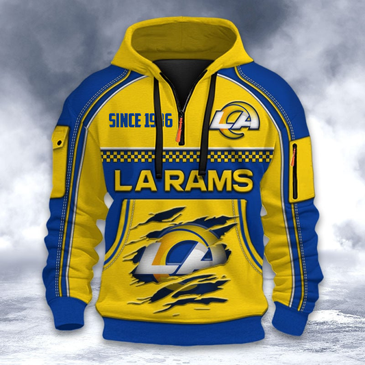 LAR Premium NFL Multicolor V2 Zip Hoodie DDT CTND