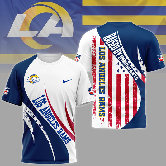 LAR Premium NFL Raised By Immigrants 3D Shirt DDT NTL