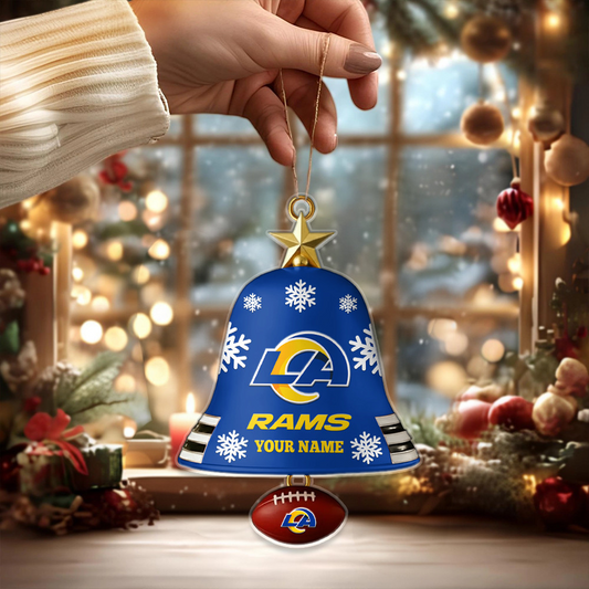 LAR X NFL Christmas Bell Ornament Custom Any Name Gifts NAK THUONGNH