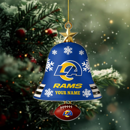 LAR X NFL Christmas Bell Ornament Custom Any Name Gifts NAK THUONGNH