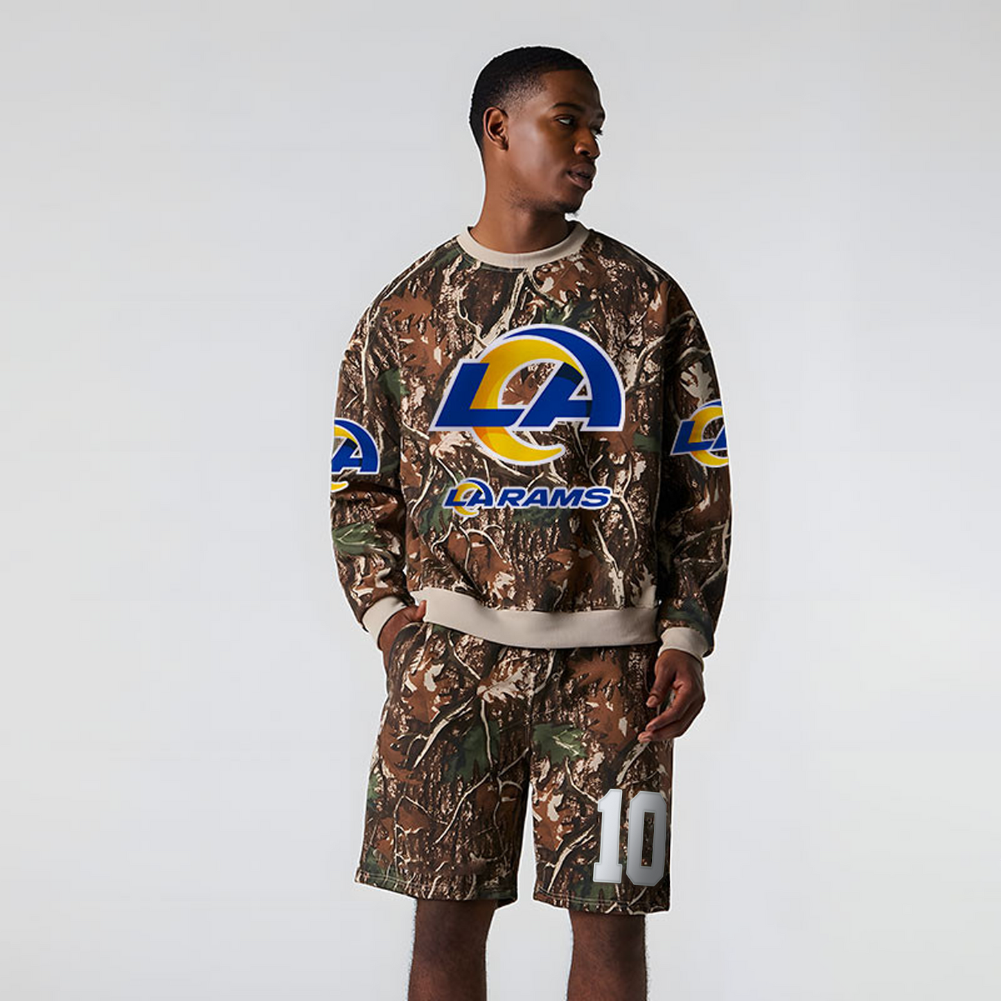 LAR x NFL Football Full Set Long Sweatshirt And Short Pants DATND TANTD