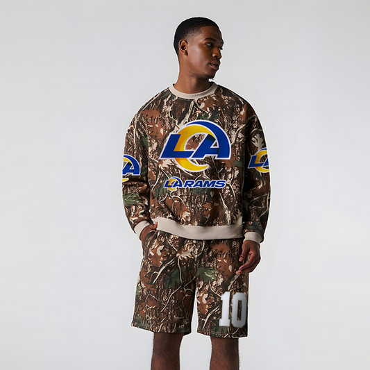 LAR x NFL Football Full Set Long Sweatshirt And Short Pants DATND TANTD