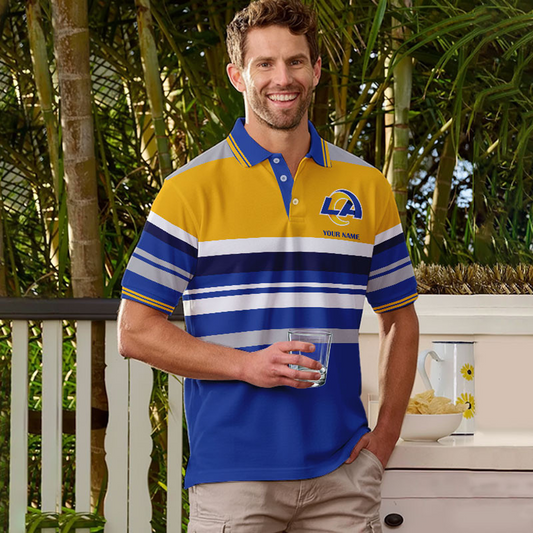 LAR x NFL New Style Men Short Sleeves Polo Shirt DatND DVT