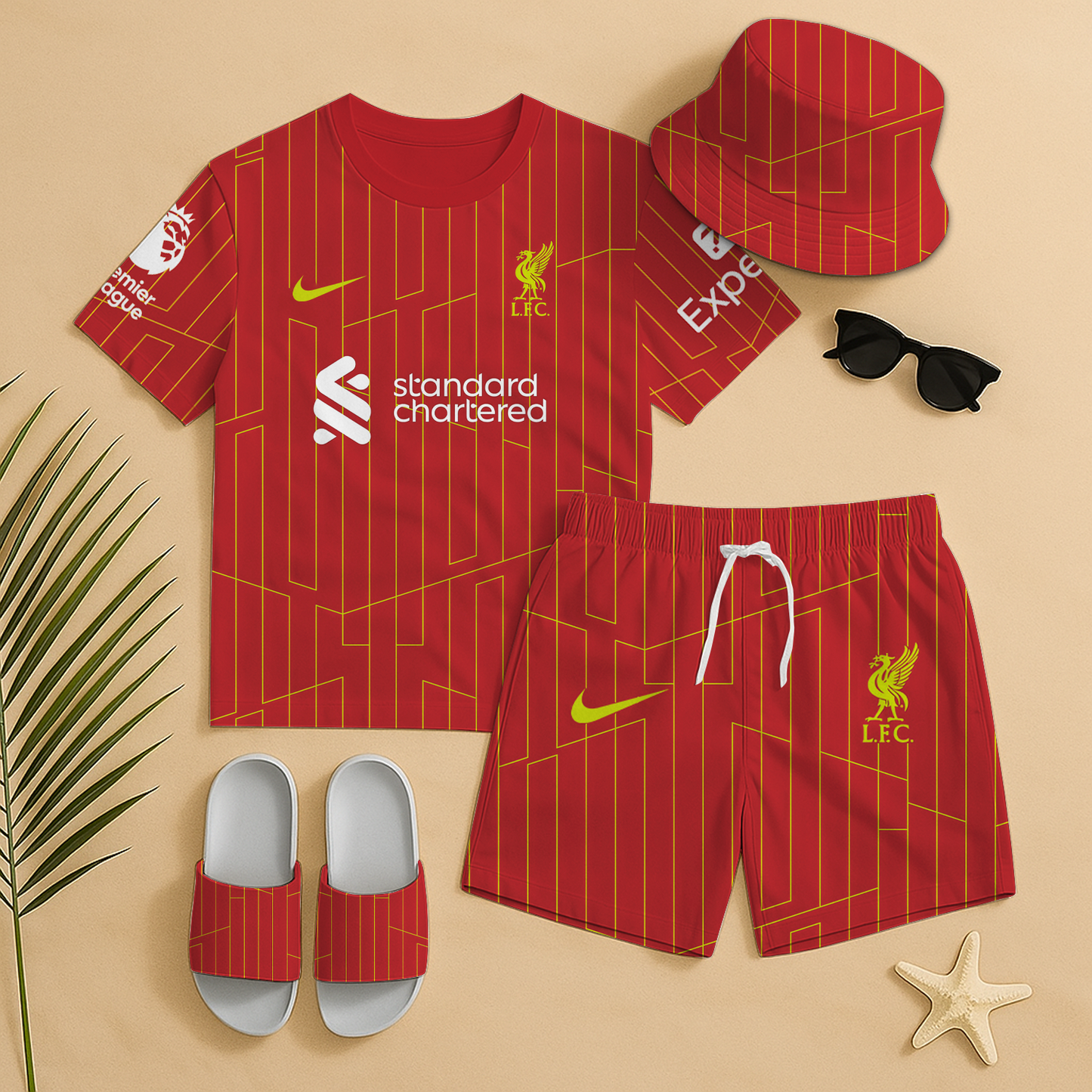 Liv Summer Luxury set T-Shirt & Shorts & Hat & Sandals V1 DATND TANTD