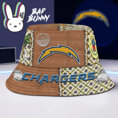 Los Angeles Chargers Premium NFL Bad Bunny Bucket Hat
