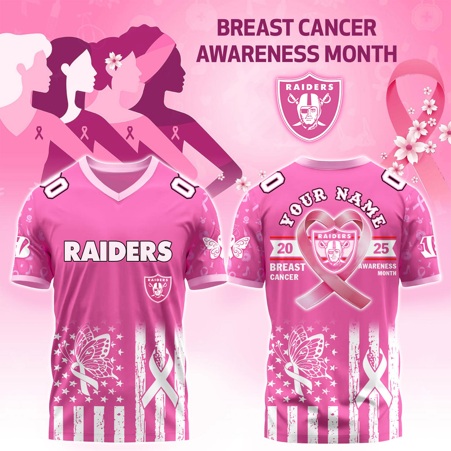 LV x Breast Cancer Awareness Month 2025 V-neck Short Sleeve Jersey DatND DVT