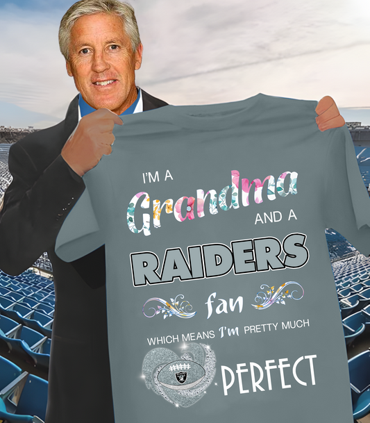 LV x NFL I'm A Grandma And A Fan Which Mean I'm Pretty Much Perfect 2D Shirt DatND ThuongNH