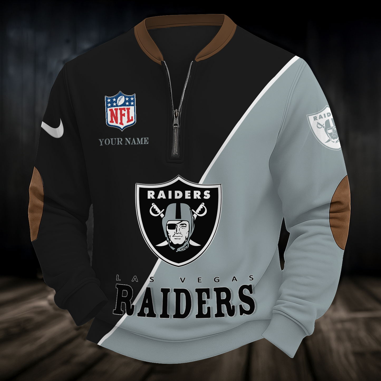 LV x NFL Premium Personalized Game Day Quarter-Zip DatND ThuongNH