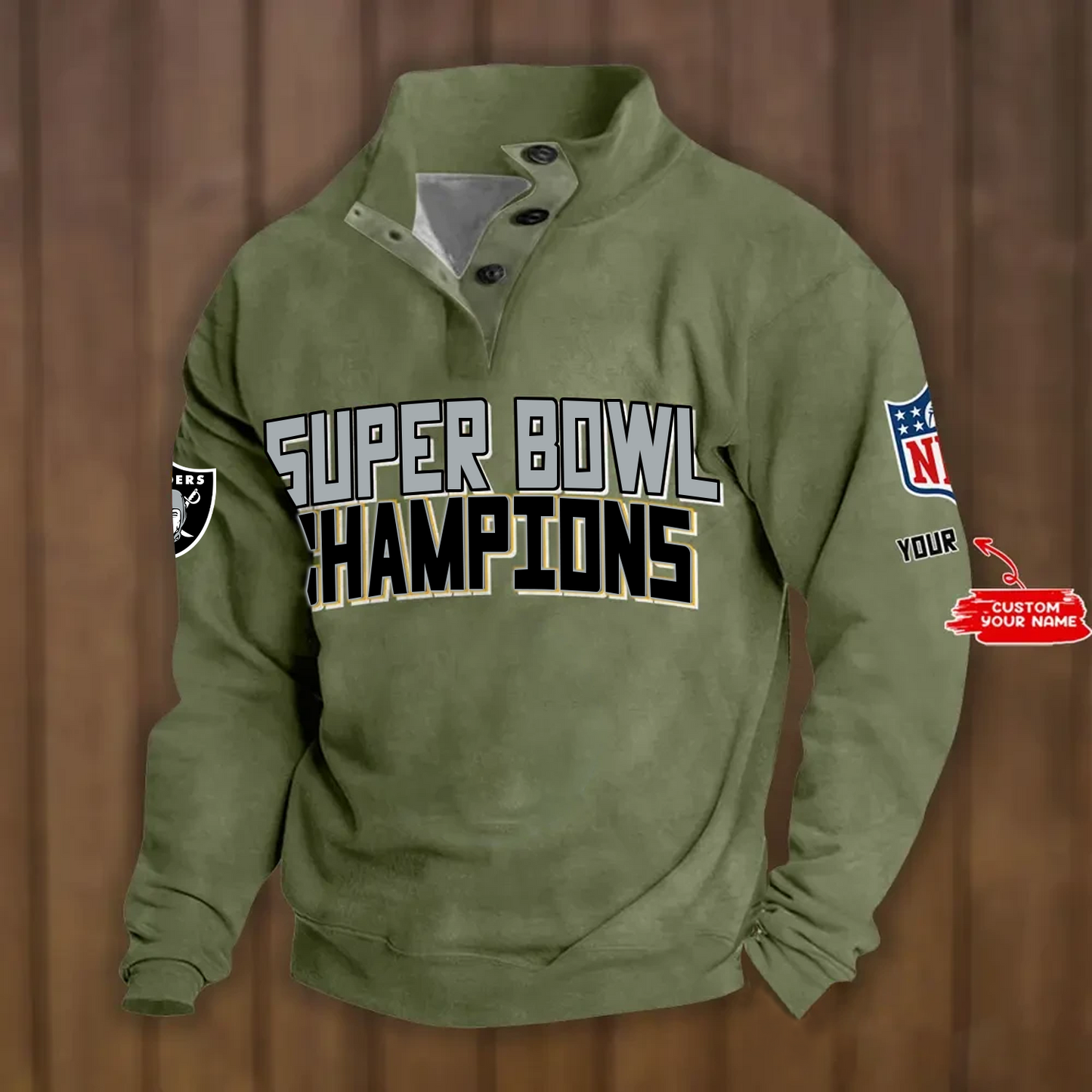 LVR x NFL Double Breasted Stand Collar Hoodies DATND TANTD